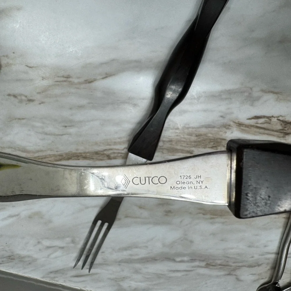 Cutco‎ Carving Forks 1726 Brown Orange Swirl Handle 11